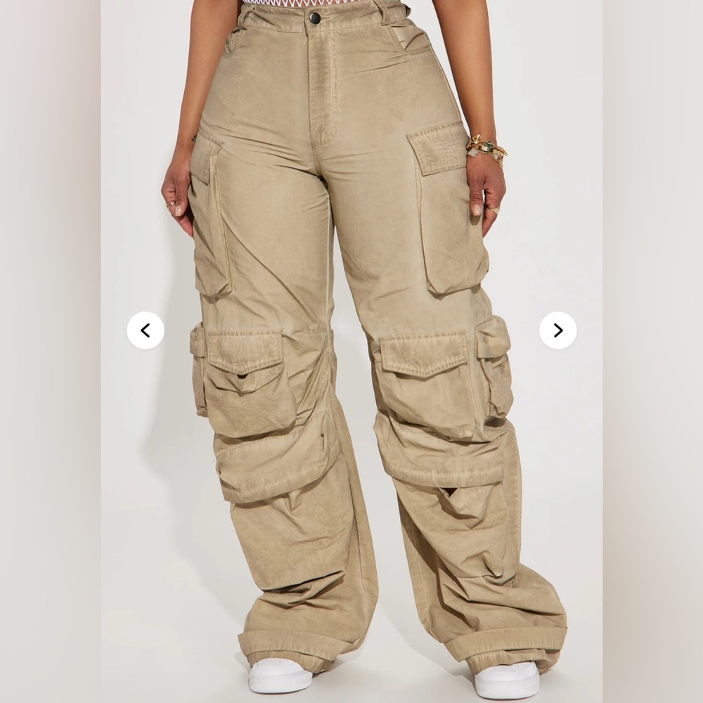 Fashion Nova Beige Cargo Pants